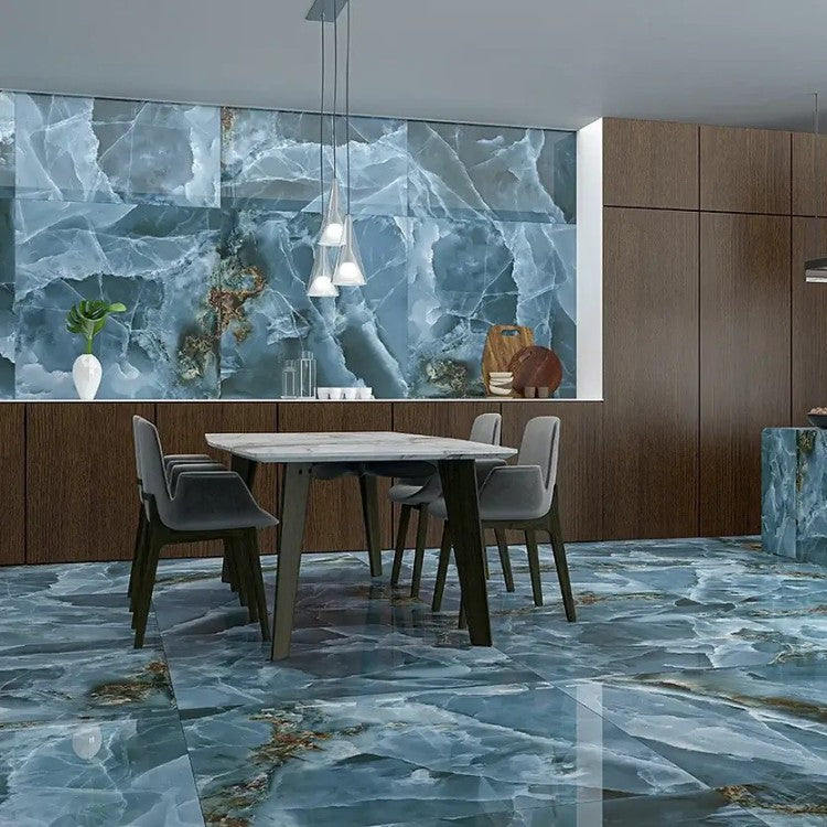 Iceland Blue marble 60x120 Polished Porcelain Tile