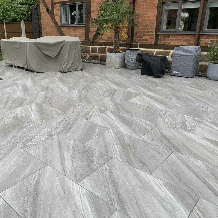 Cumbria Grey 600 x 900mm Porcelain Paving Pallet Pack