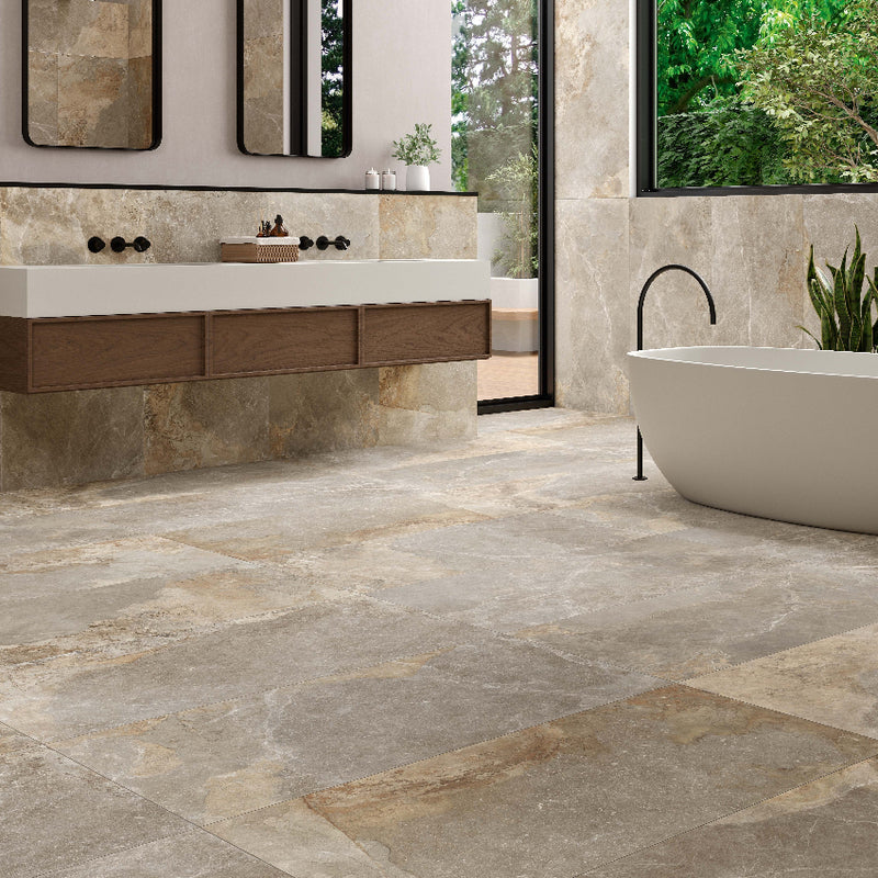 Strato Light Slate 60 x 60cm Porcelain Tiles