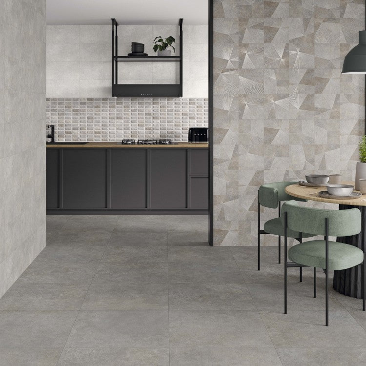 Feroe Dark Grey 60 x 60 cm Porcelain Tile