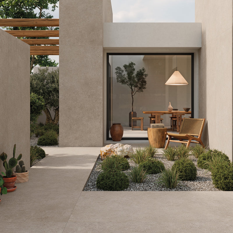 Kreta Greige 1000 x 1000mm Porcelain Paving Slabs