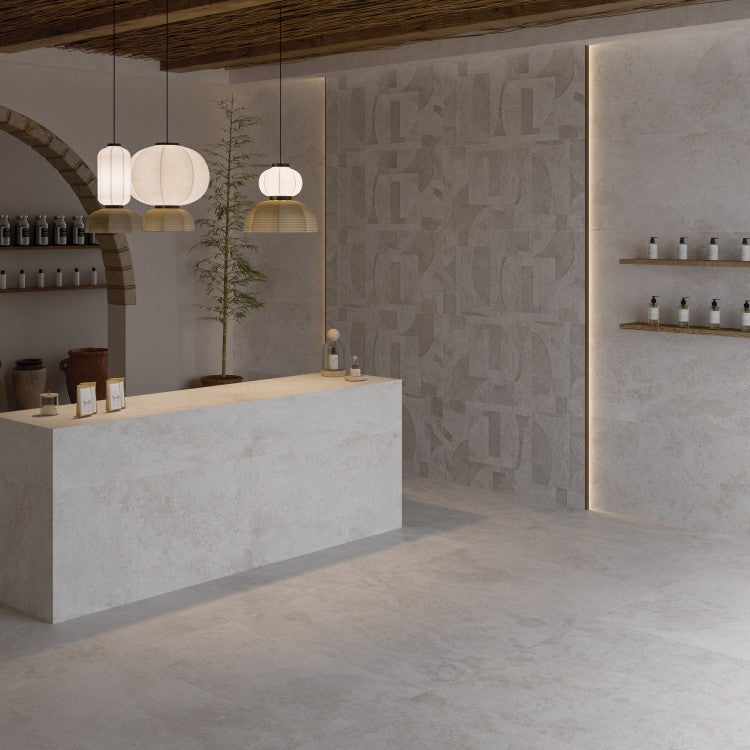 Ethereal Beige 60 x 60cm Stone Porcelain Floor Tile