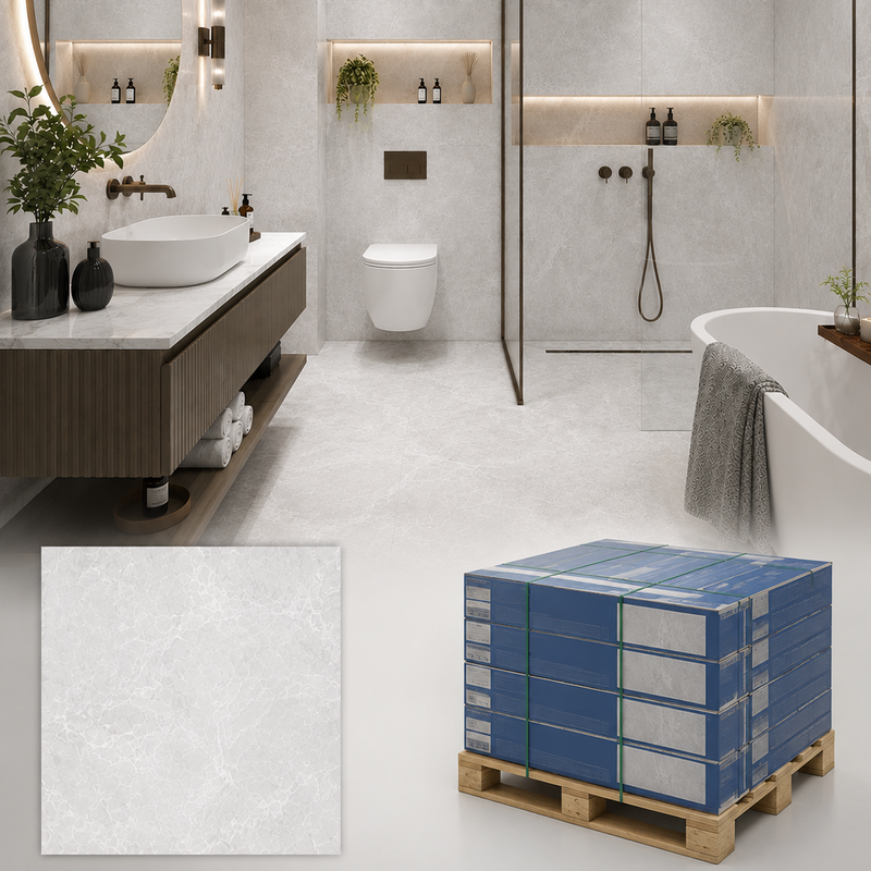 Gloss Grey ceramic wall tiles pallet deal