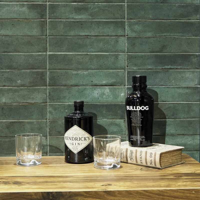 Raku Green 6 x 27cm Wall Tiles