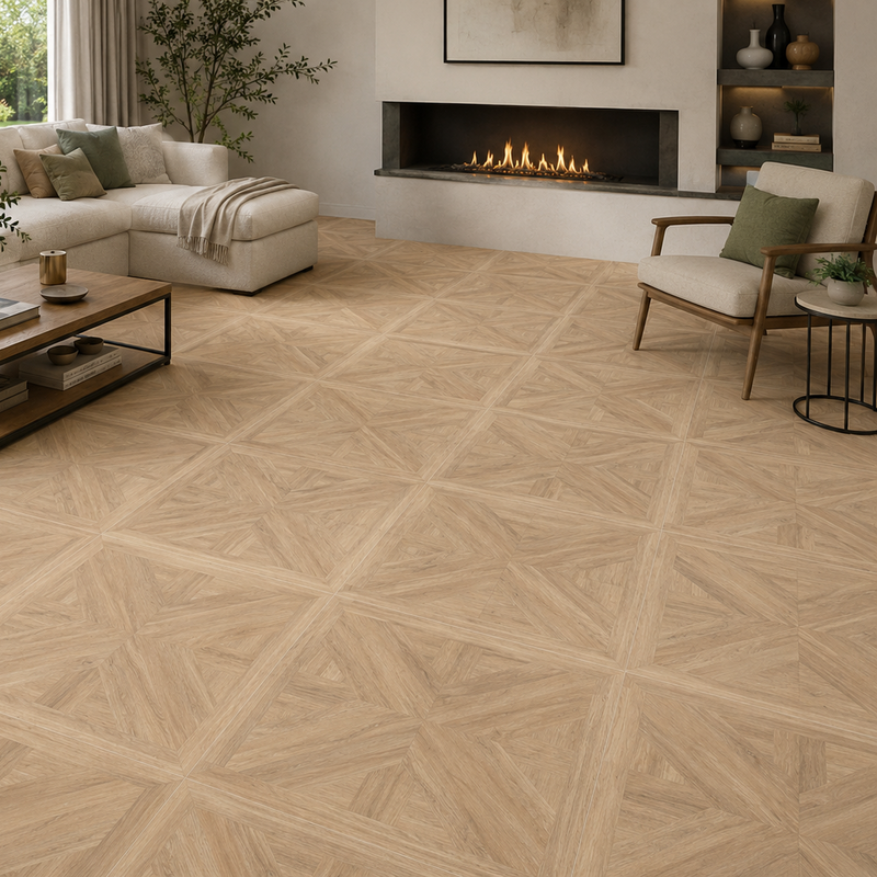 Volte Oak Haya Porcelain Wood Effect Tiles 75 x 75cm