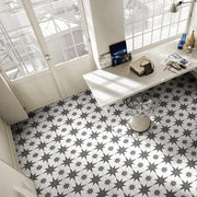 Stella Cassis Black Star Porcelain Tiles