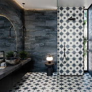 Stella Cassis Black Star Porcelain Tiles