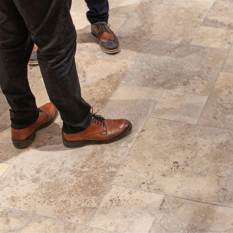 Travertine Beige Modular Porcelain Tiles