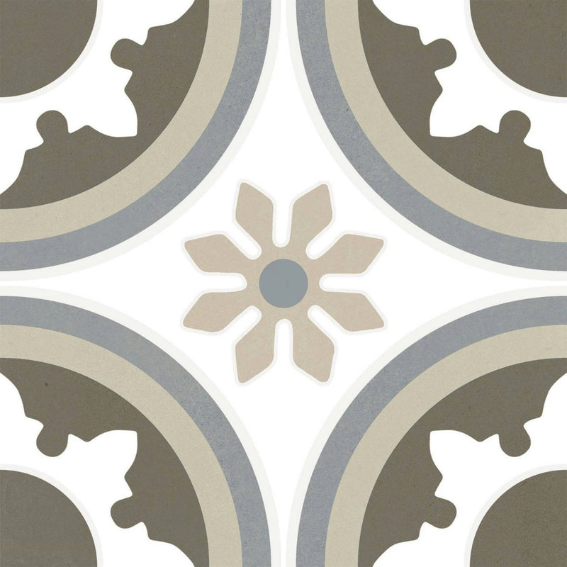 Basil Heritage Floral Pattern 20 x 20cm Porcelain Tiles