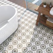 Basil Heritage Floral Pattern 20 x 20cm Porcelain Tiles