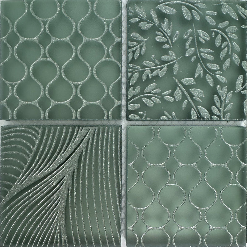 Eden Green Glass Mosaic Tile
