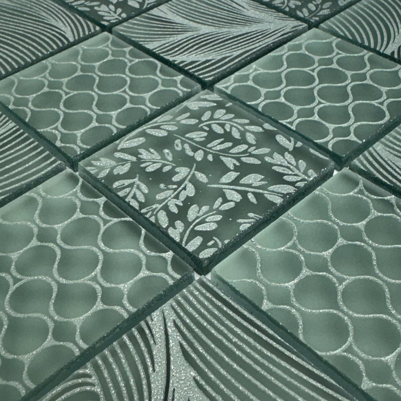 Eden Green Glass Mosaic Tile