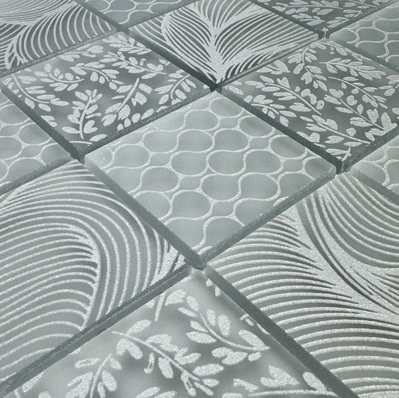 Eden Silver Glass Mosaic Tile