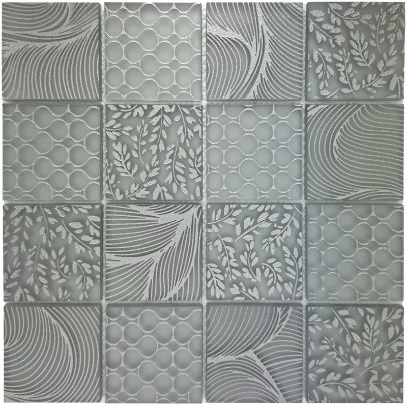 Eden Silver Glass Mosaic Tile