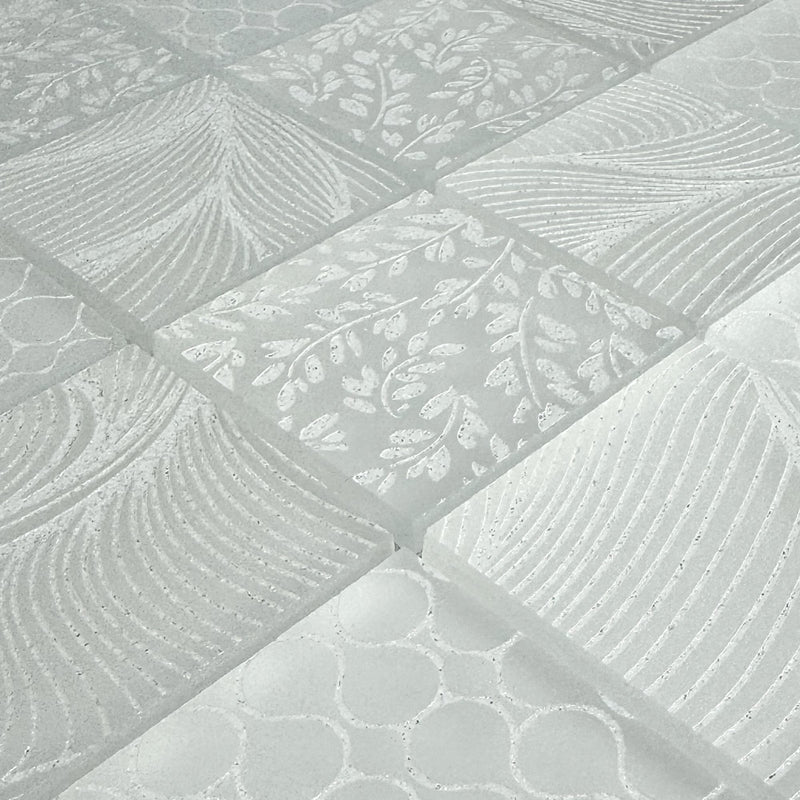 Eden White Glass Mosaic Tile