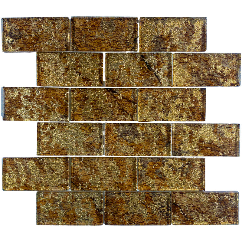 Galaxy Gold Glass Mosaic Tiles