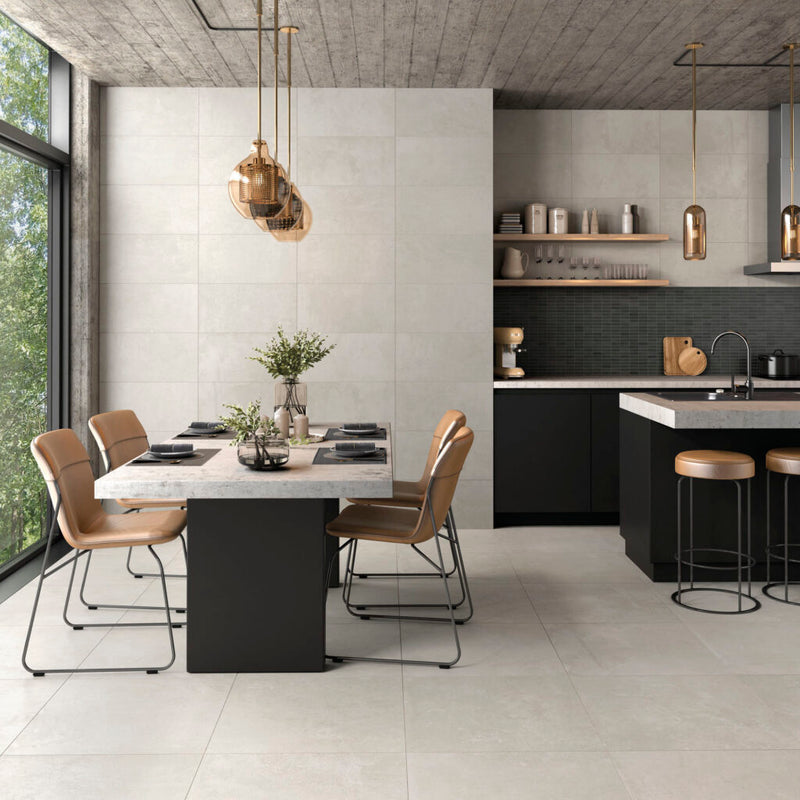 Concrete Effect Light Beige 300 x 600mm Ceramic Wall Tiles