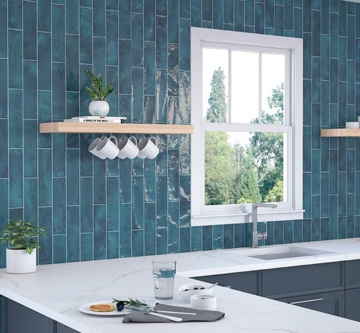 7.5 x 30cm Blue Tiles