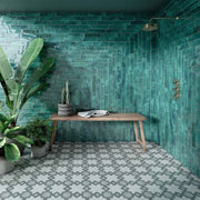 7.5 x 30cm Green Tiles
