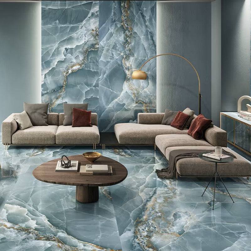 Tele di Marmo Onyx Green 60 x 120cm Marble Polished Porcelain Tiles