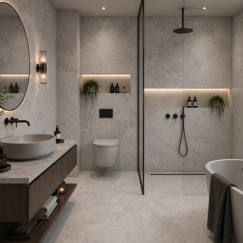 Grey Stone Ceramic Wall Tile