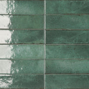 Raku Green 6 x 27cm Wall Tiles
