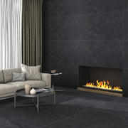Raw Charcoal Black 60 x 60cm R10 Full Bodied Porcelain Tiles