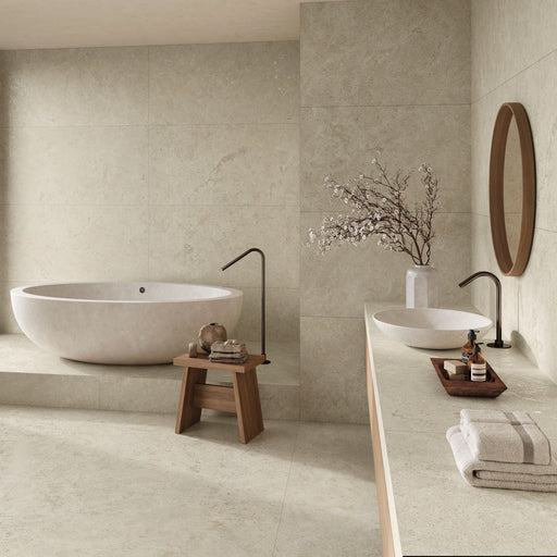 Limestone effect porcelain tiles 60 x 120cm