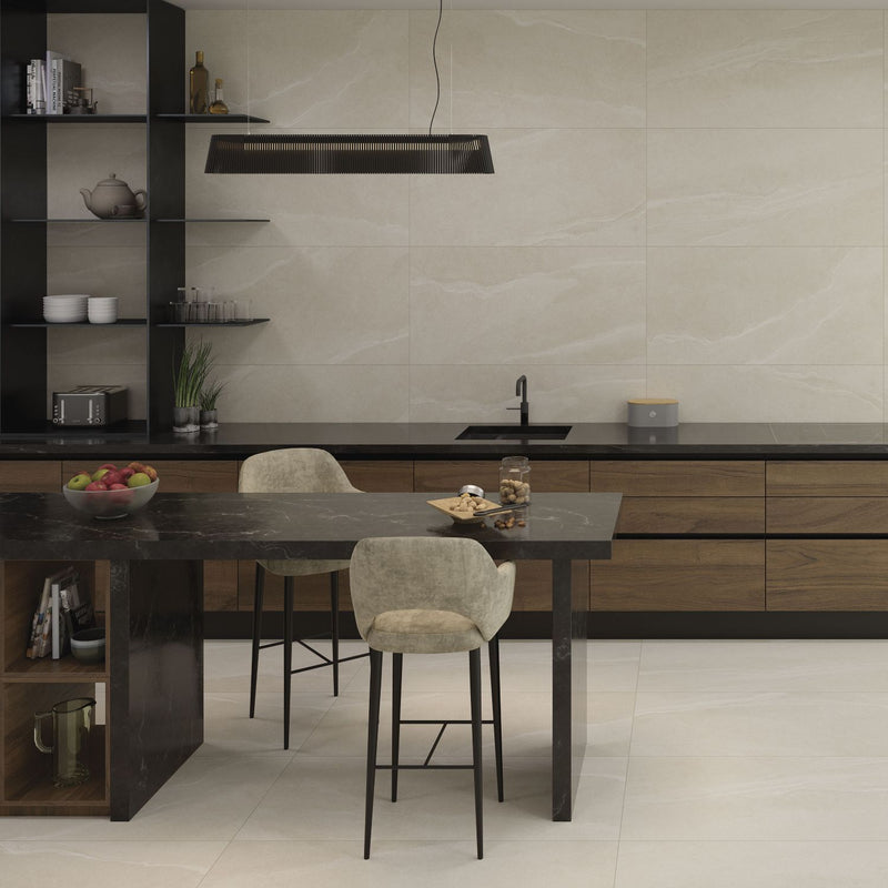 Austral Ivory 60 x 120cm Stone Effect Porcelain Tiles