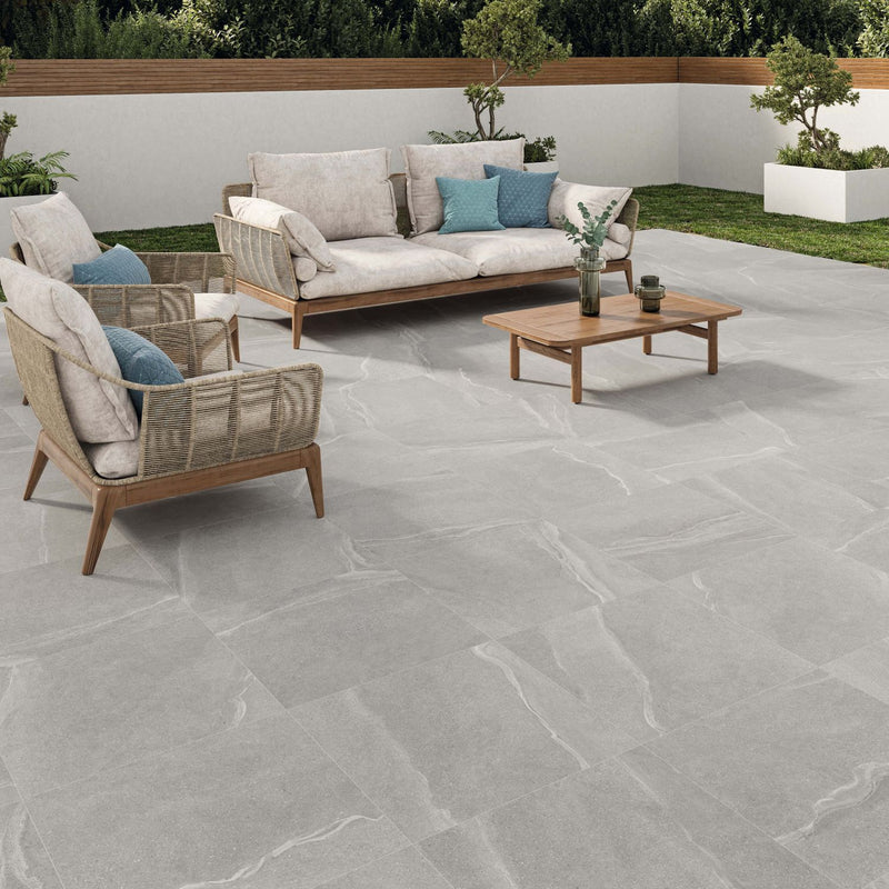 Austral Grey 600 x 900mm Porcelain Paving Slabs Pack