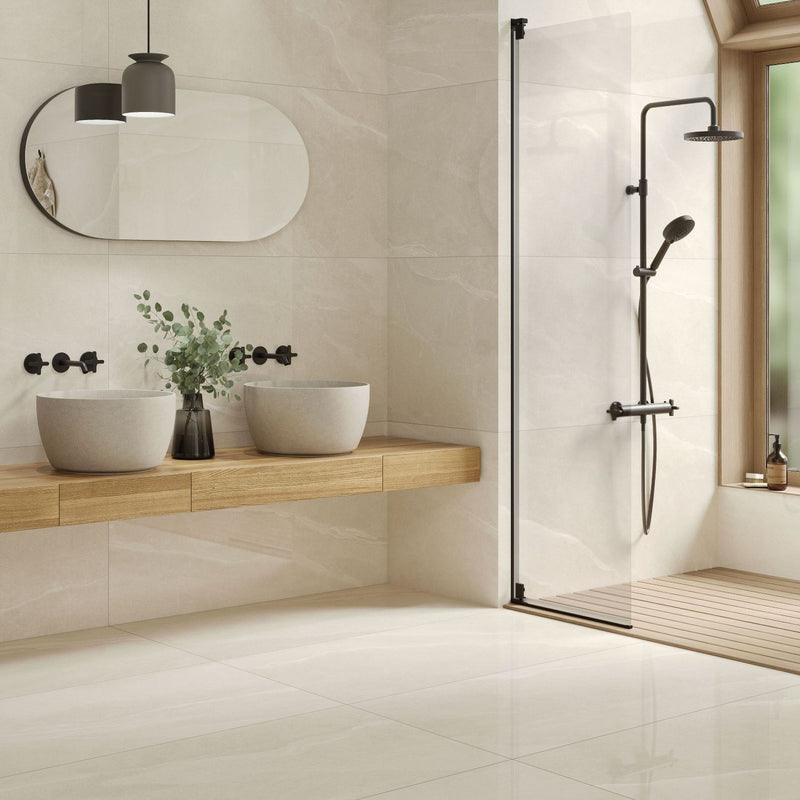 Austral Ivory 60 x 120cm Stone Effect Porcelain Tiles