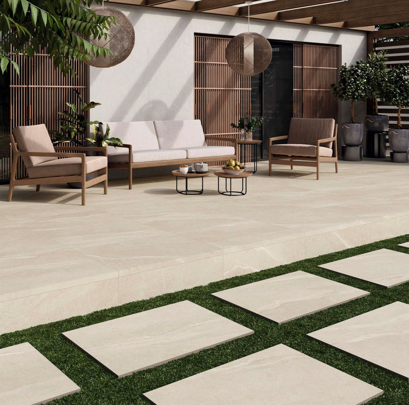 Austral Ivory 600 x 900mm Porcelain Paving Slabs Pack