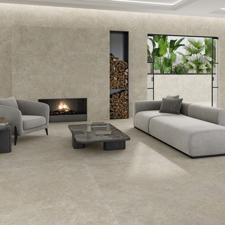 Premiere Natural 60 x 60cm Stone Effect Porcelain Tiles