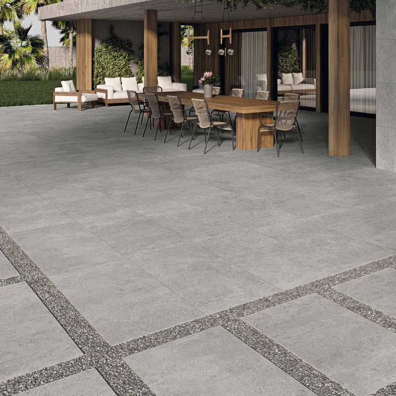 Flax Grey 600 x 1200mm Porcelain Paving Slabs
