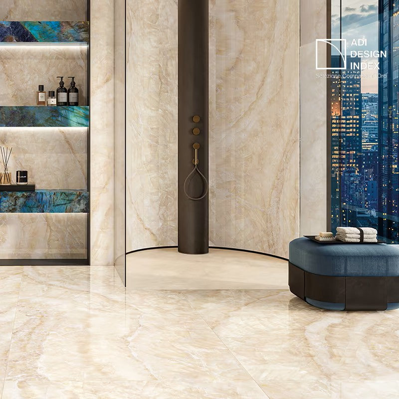 Tele di Marmo Lumia Ivory Gioiello 60 x 120cm Marble Polished Porcelain Tiles