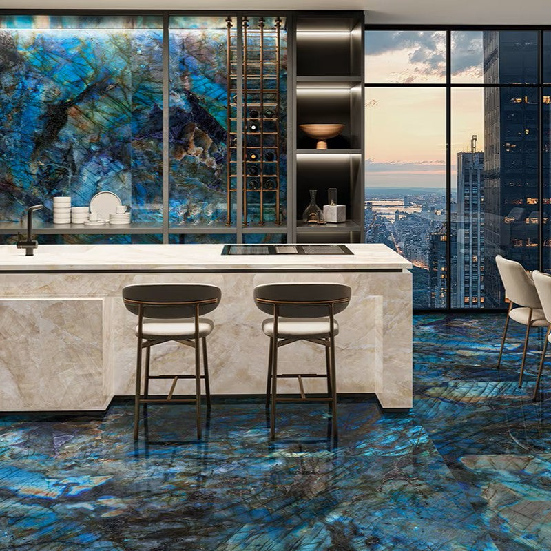 Tele di Marmo Lumia Labradorite 60 x 120cm Polished Porcelain Tiles