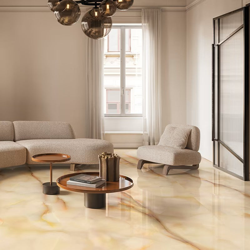 Tele di Marmo Pure Onyx Miele 60 x 120cm Marble Polished Porcelain Tiles
