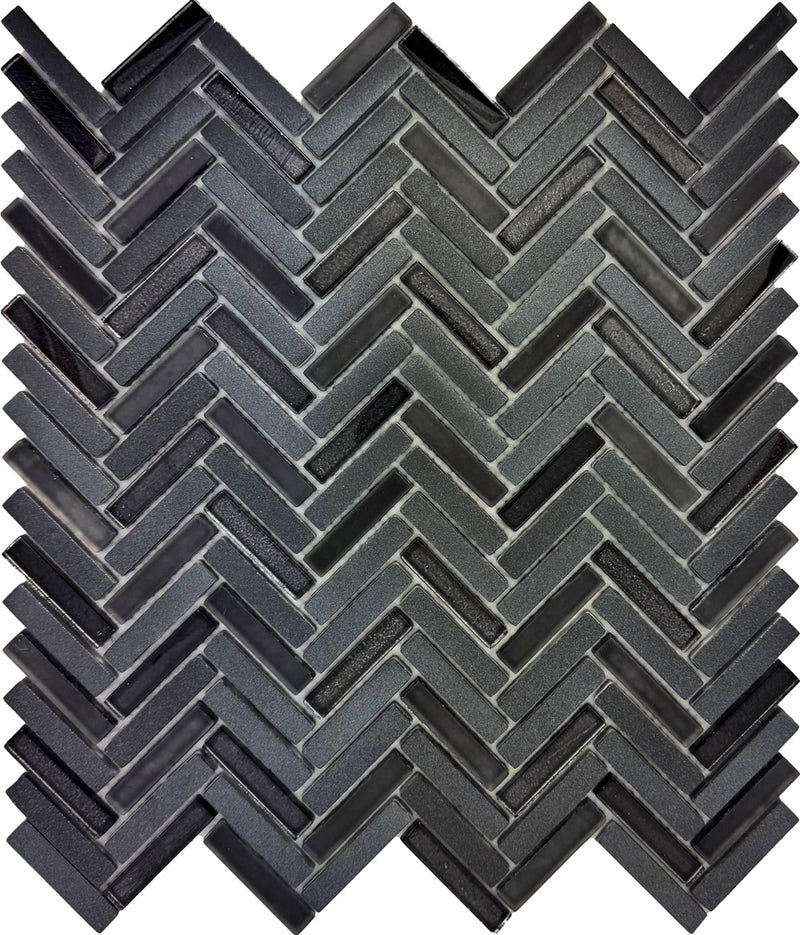 Wentworth Black Glass Mosaic Tiles