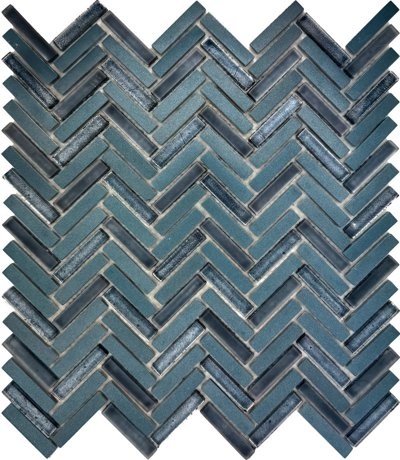 Wentworth Blue Glass Mosaic Tiles