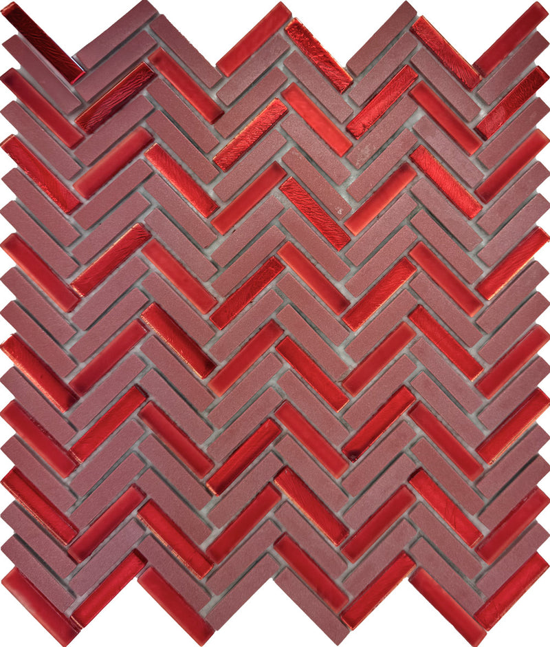 Wentworth Red Glass Mosaic Tiles