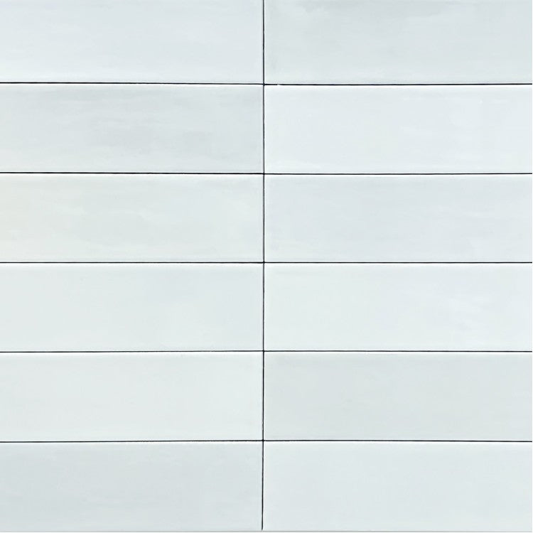 Zellige White 7 x 28cm Gloss Porcelain Tiles