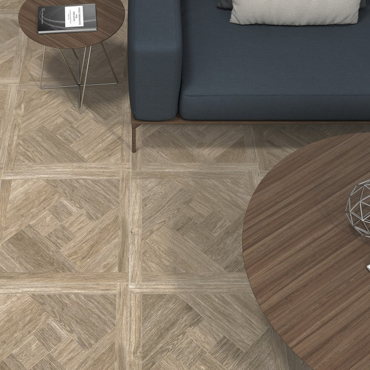 Bois Light Oak Wood Effect Porcelain Tiles 60.8 x 60.8cm