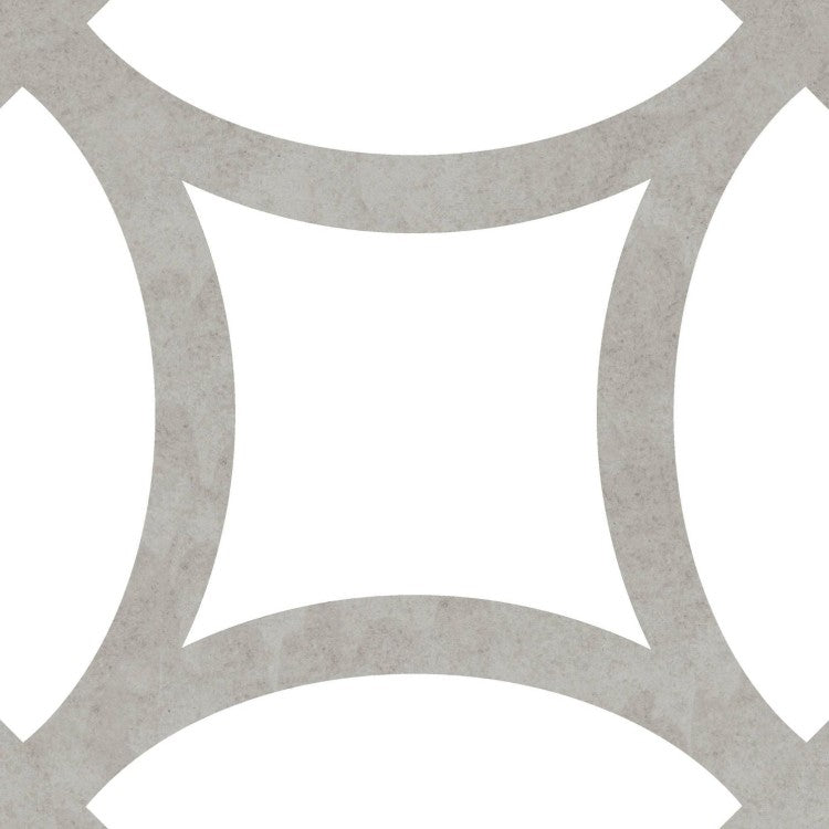 District Grey 20 x 20 cm Porcelain Pattern Floor Tile