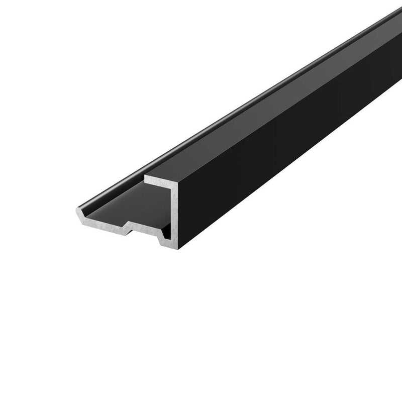 Wall Panel End Trim Black Aluminium 2400x17x6mm