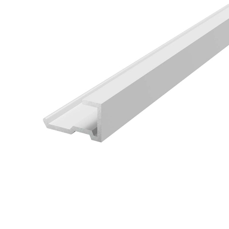 Wall Panel End Trim White Aluminium 2400x17x6mm