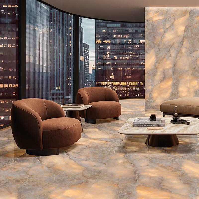 Tele di Marmo Lumia Golden Ambra Marble 60 x 120cm Polished Porcelain Tiles