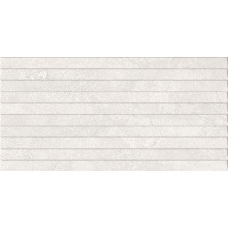 Himalaya Carved White 30 x 60cm Stone Ceramic Wall Tile