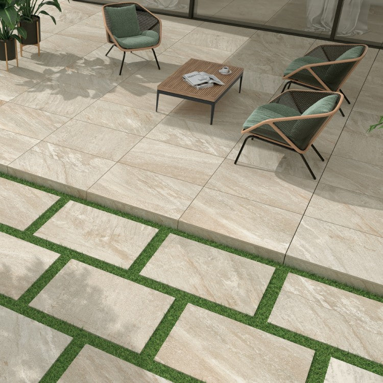 Icaria Beige 600 x 900mm Porcelain Paving Slabs