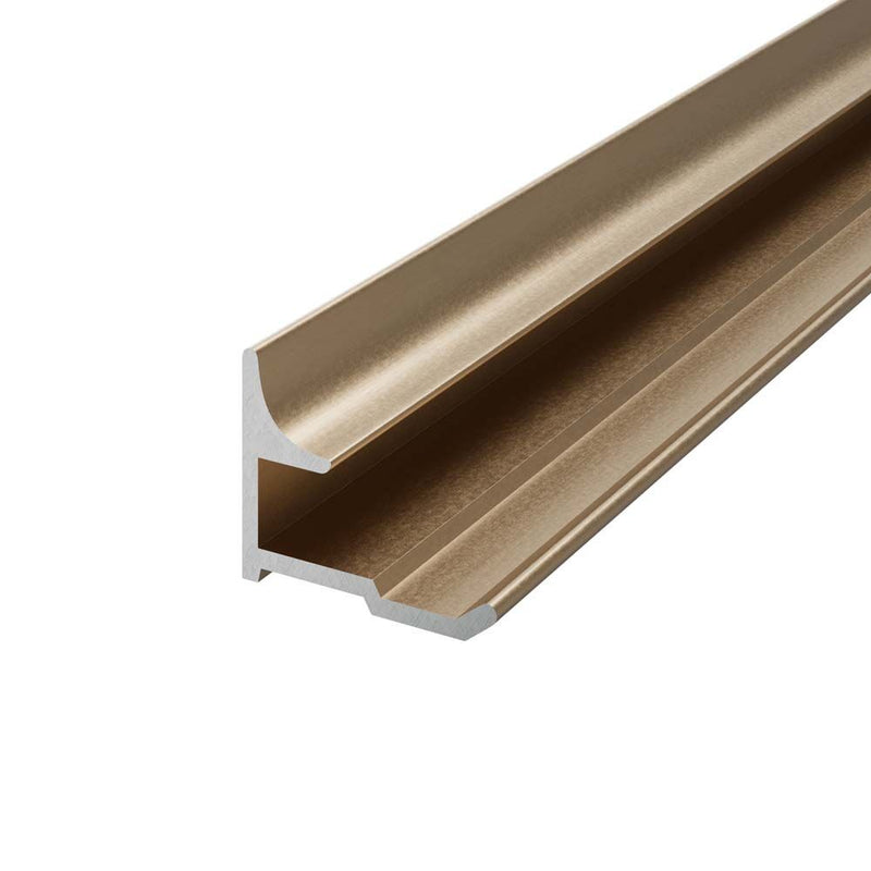 Wall Panel Inner Corner Trim Brushed Brass Aluminium 2400x19x6mm