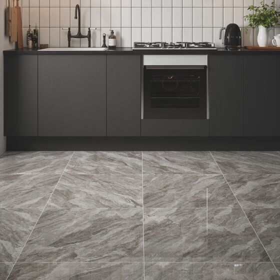 Apollo Grey Polished Glazed Porcelain W&F 600x600mm